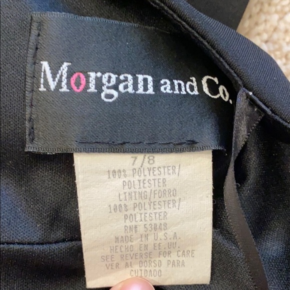 Black and Turquoise Formal Dress, size 7/8 - Picture 4 of 4